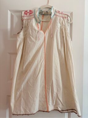 Carolina K Handmade Embroidered Cold Shoulder Beach Dress | Size S